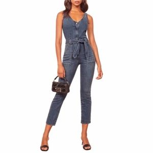 NEW REFORMATION Minka Cropped Jumpsuit Brisbane 2